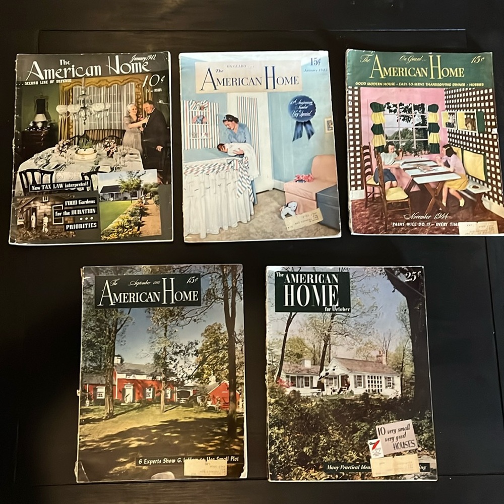 Vintage 1940’s American Home Magazines ( 5 )